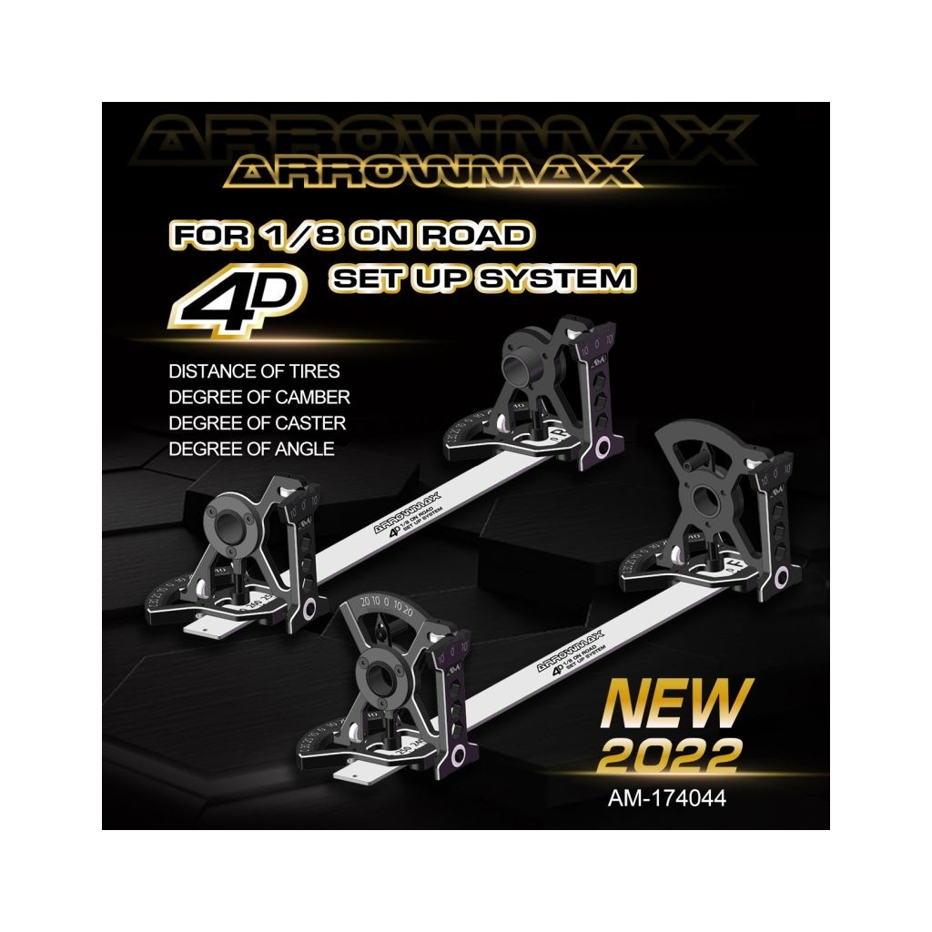 ArrowMax New Set Up System 4D per automodelli 1/8 On/Road con borsa